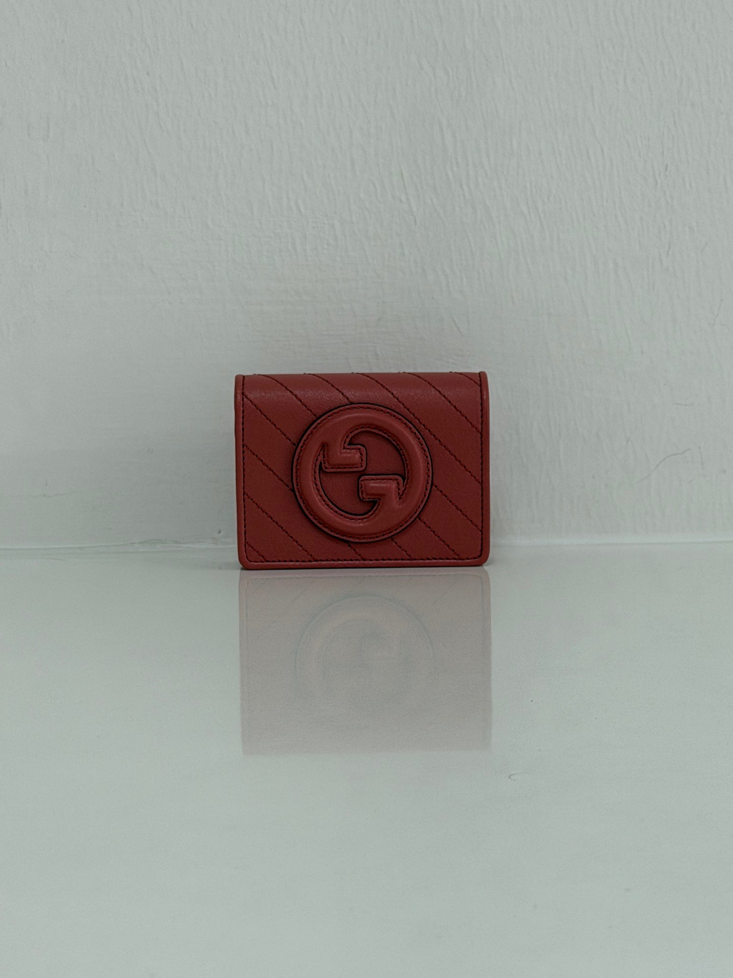 Gucci Blondie Card Case Wallet Round Interlocking G - PRE OWNED