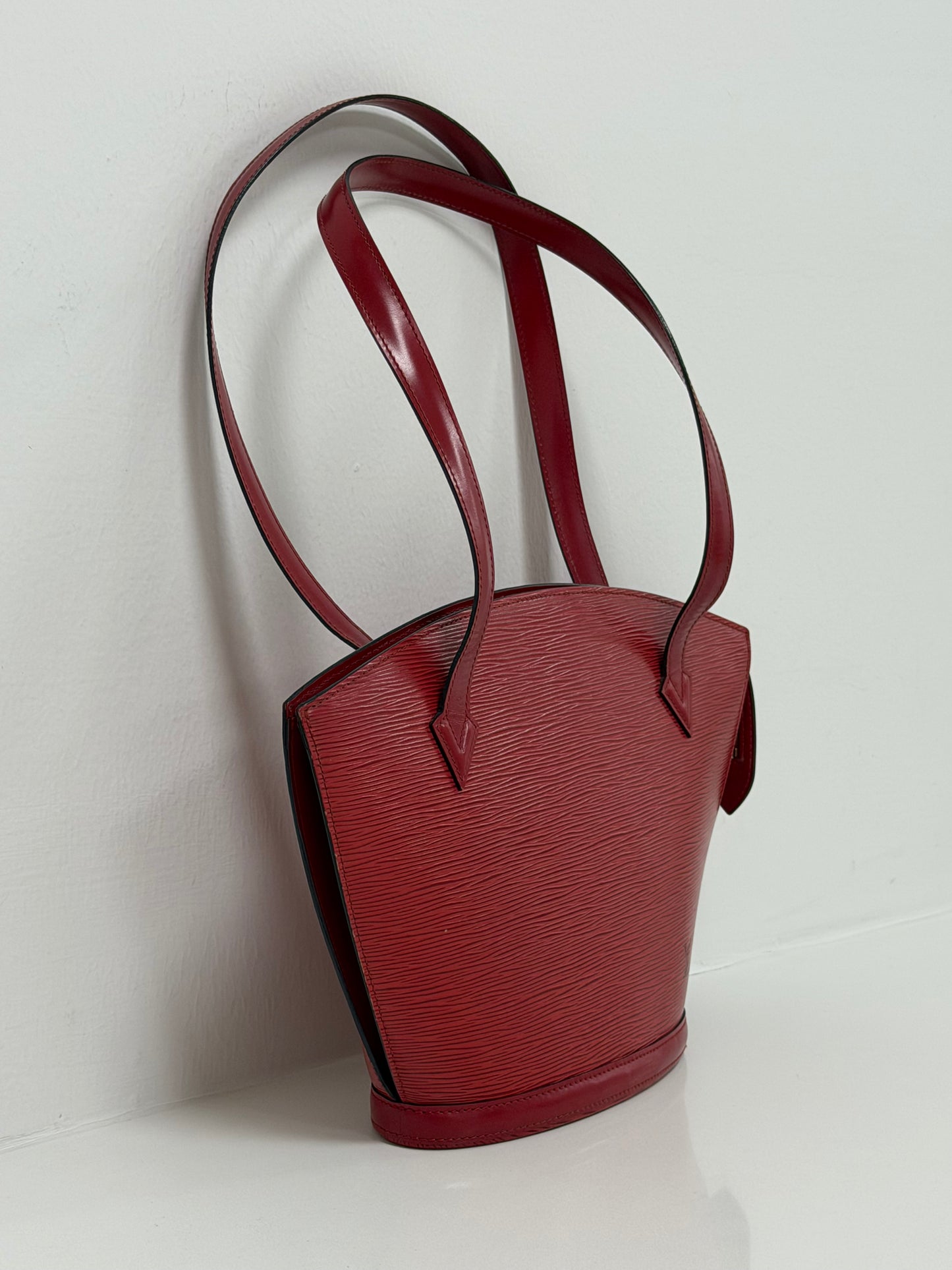 Louis Vuitton Red Epi Leather Saint Jacques PM Red Tote Bag - PRE OWNED