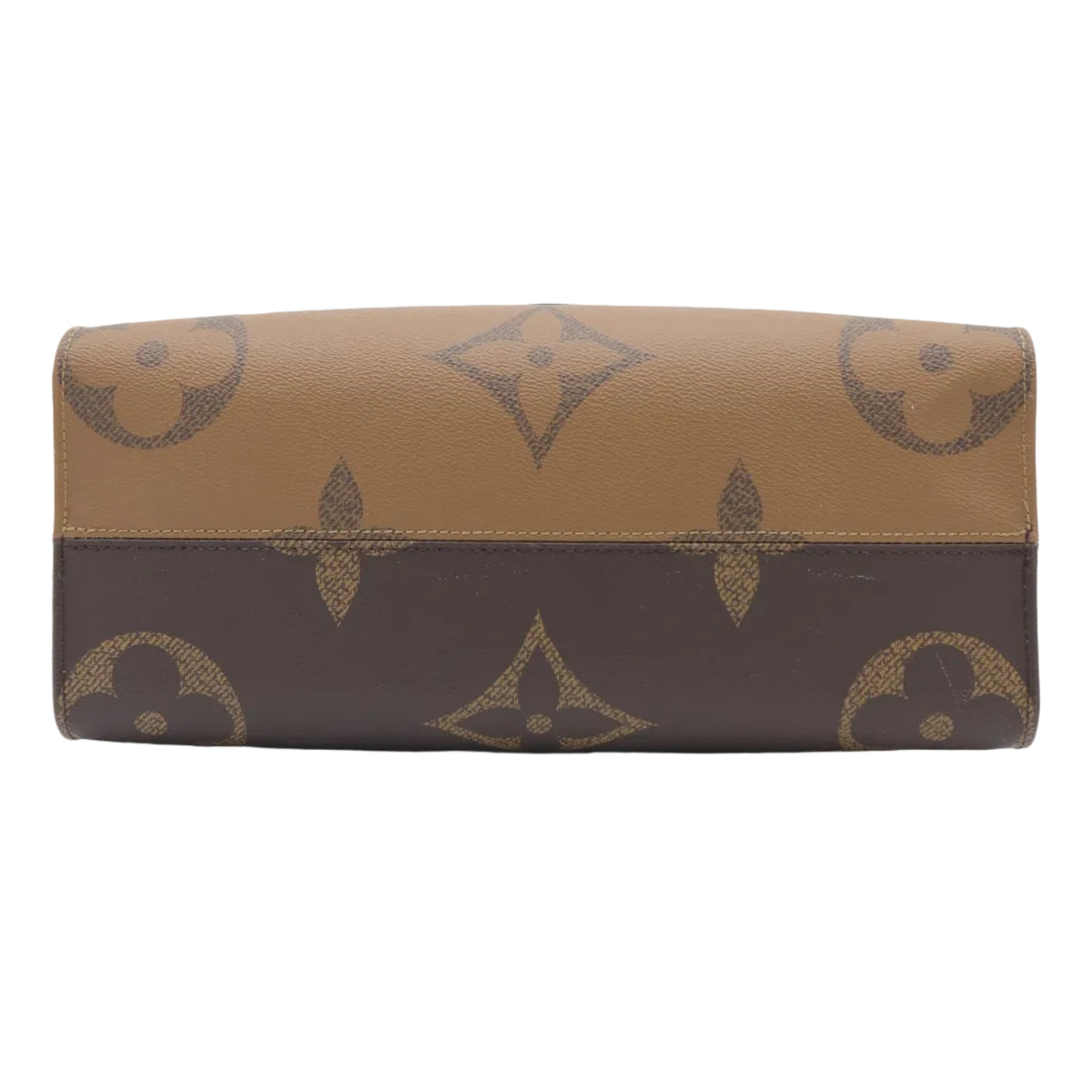 A Louis Vuitton monogram wallet in brown and tan coated canvas, shown against a plain white background.