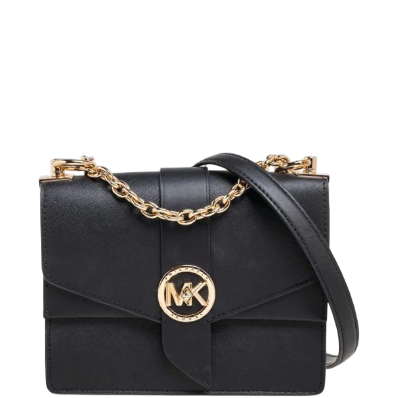 Michael Kors Small Saffiano Leather Greenwich Crossbody Bag - Black
