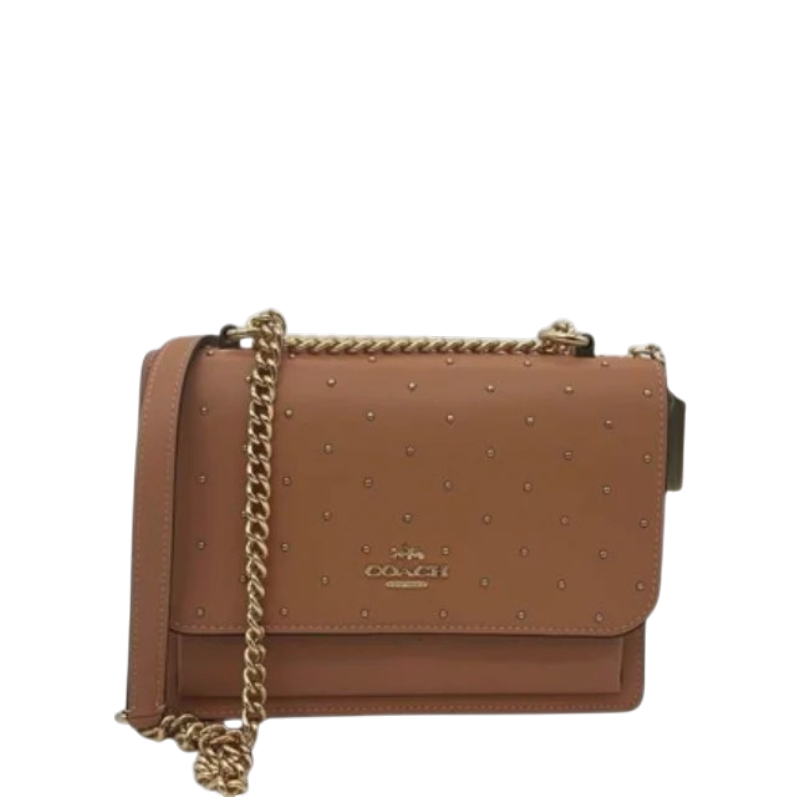 Coach Klare Crossbody Bag Women’s Peach Leather Shoulder Purse Gold-Tone Hardware