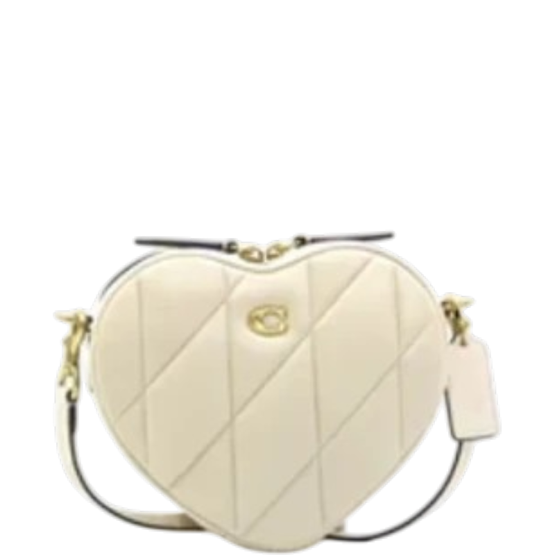 Coach Quilted Leather Heart Bag - Ivory