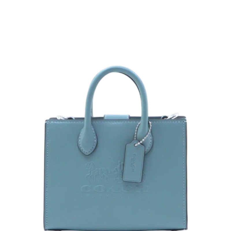 Coach Ace Top Handle Leather Tote Bag - Aquamarine
