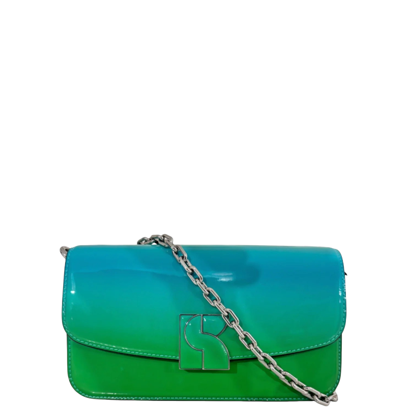 Kate Spade Dakota Ombre Patent Leather Small Crossbody Bag Mint Liqueur Multi