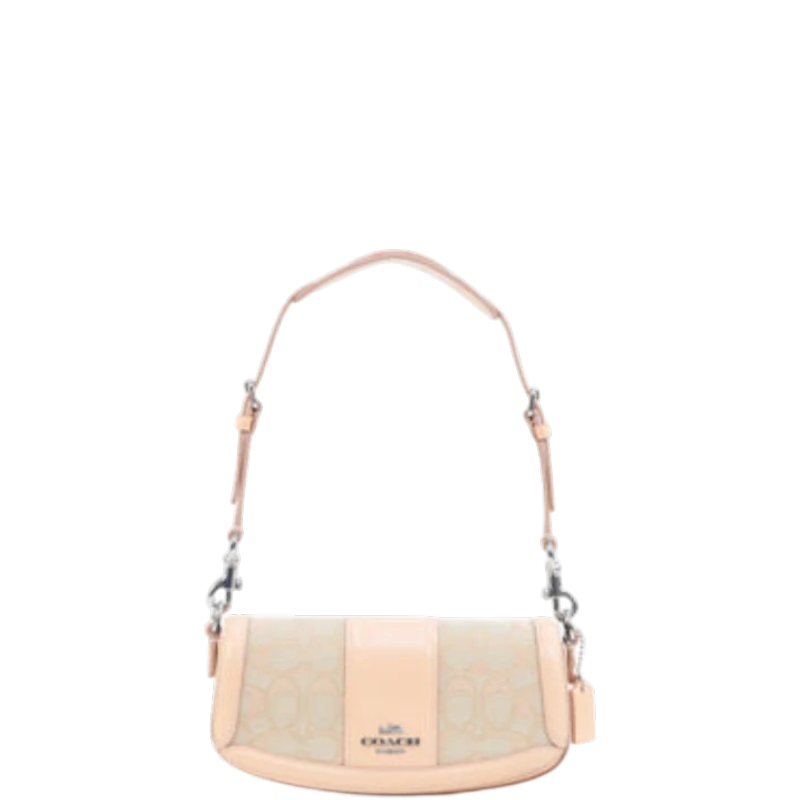 Coach Andrea Small Shoulder Bag In Signature Jacquard - Faded Blush