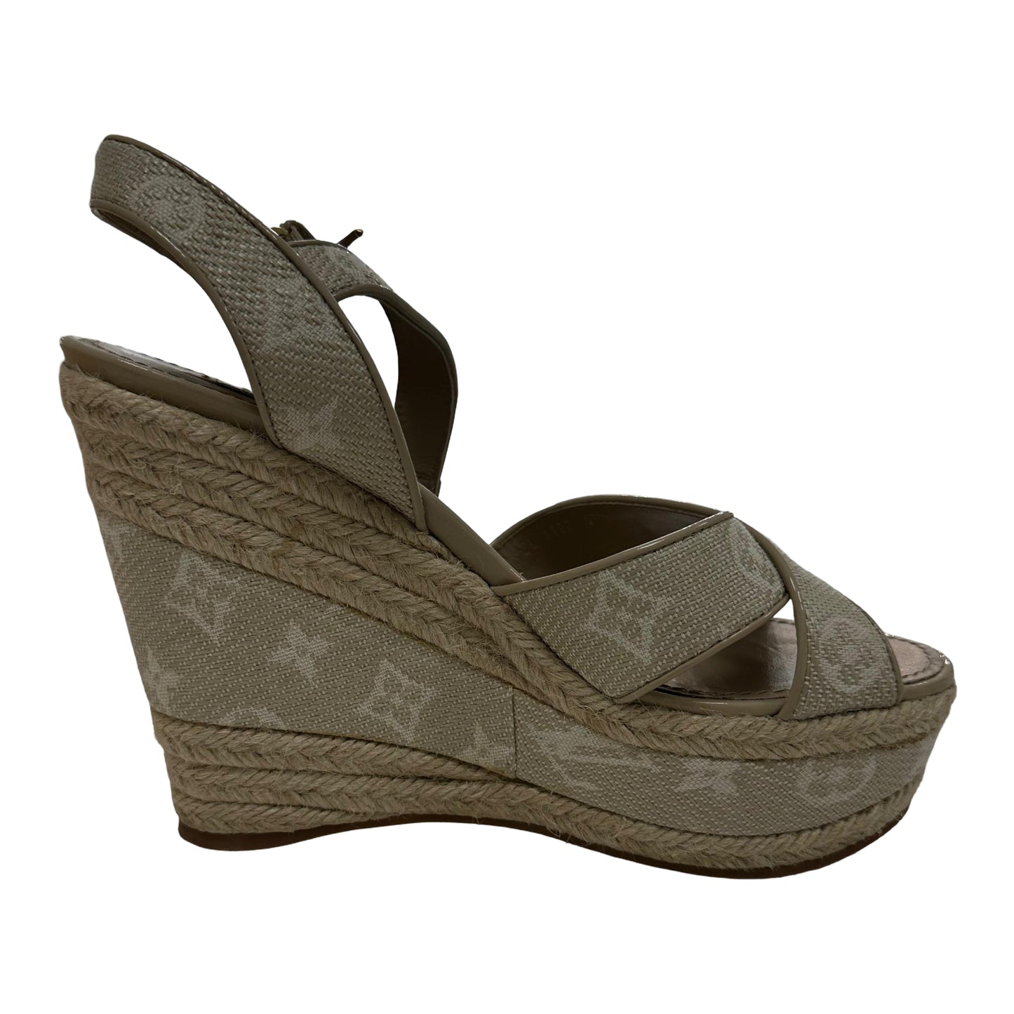 Louis Vuitton Canvas Monogram Nil Espadrille Wedge Sandals - Pre owned