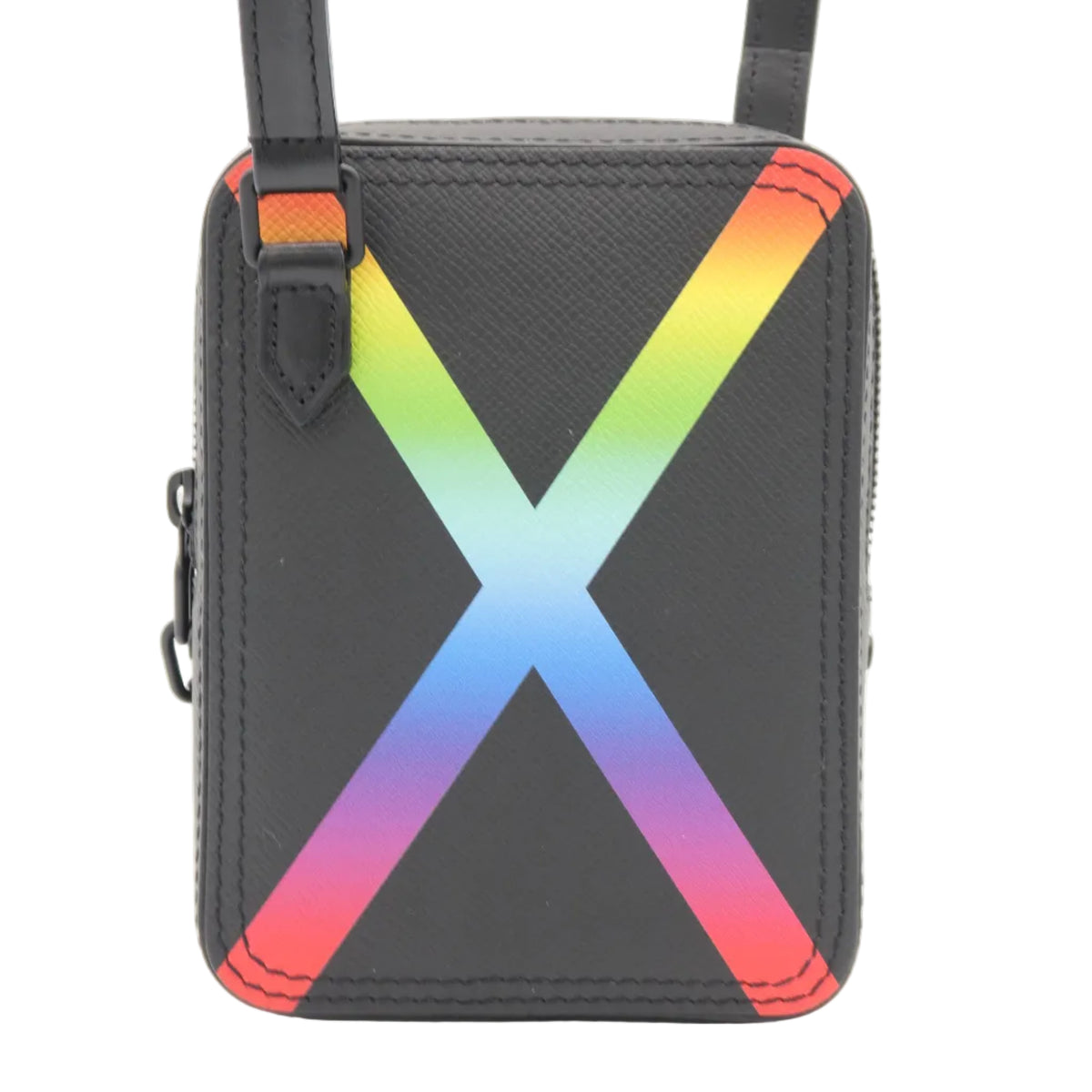 Louis Vuitton Taiga Leather Danube Rainbow Crossbody Bag – Black