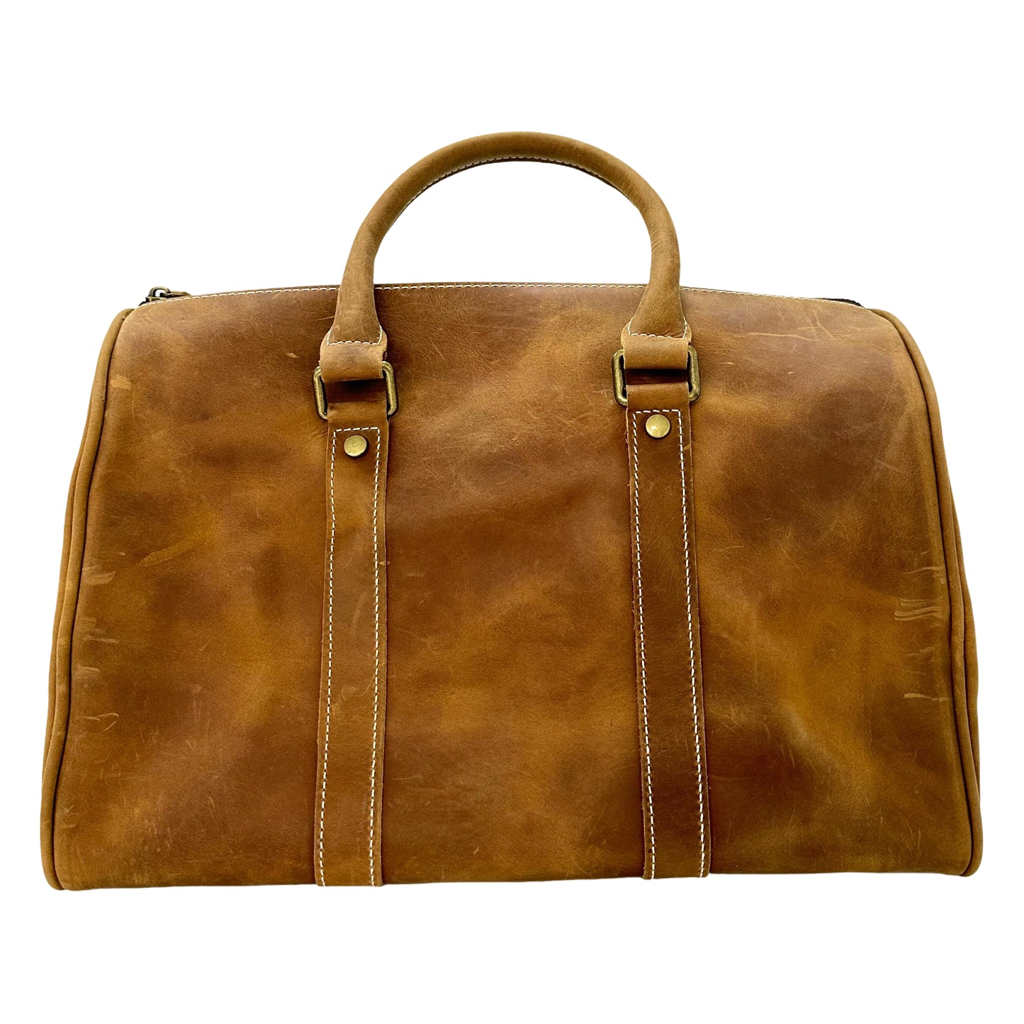 Ocean Printed Duffle Bag- Brown/ Multi