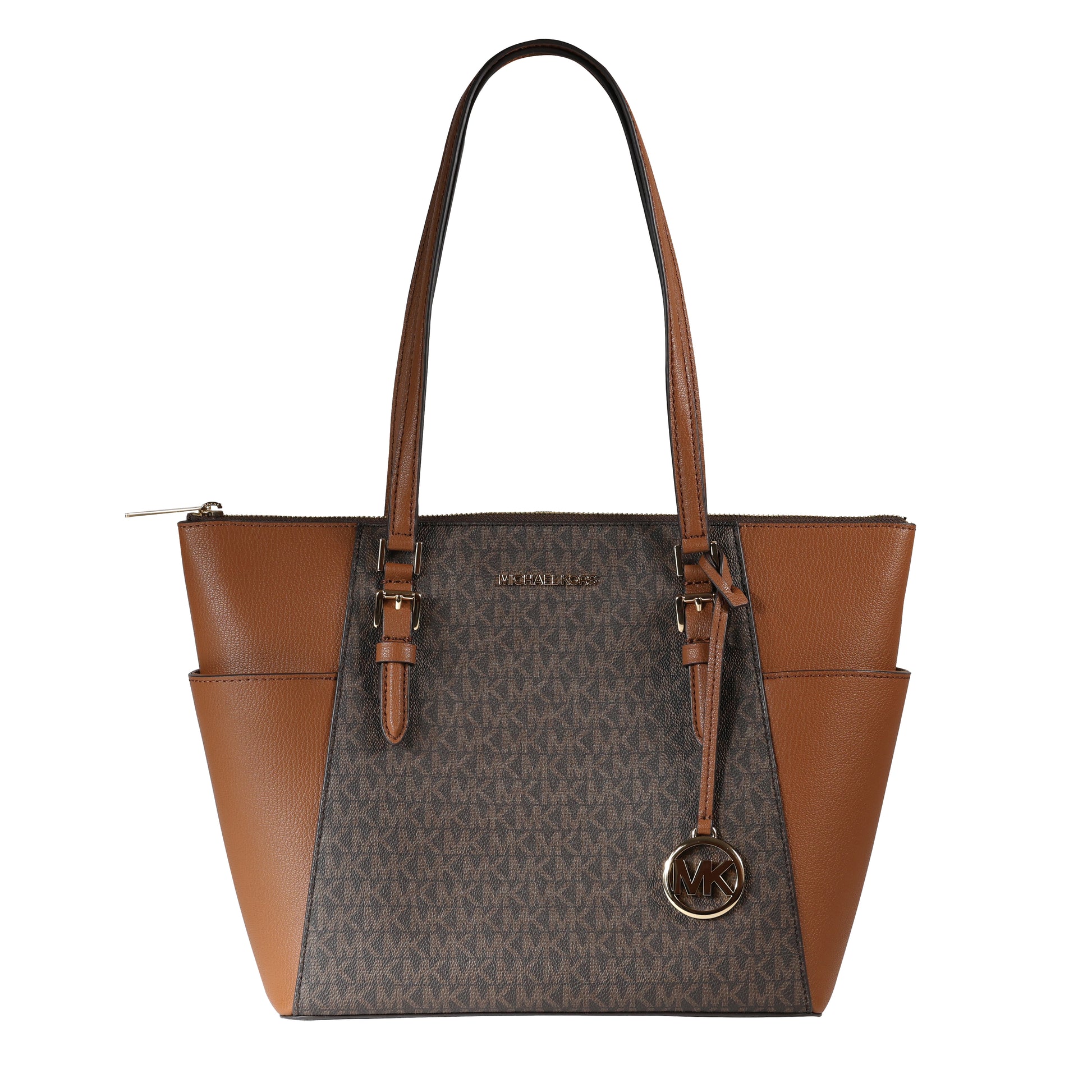 Michael Kors Charlotte Large Top Zip Tote - Brown - 193599717098