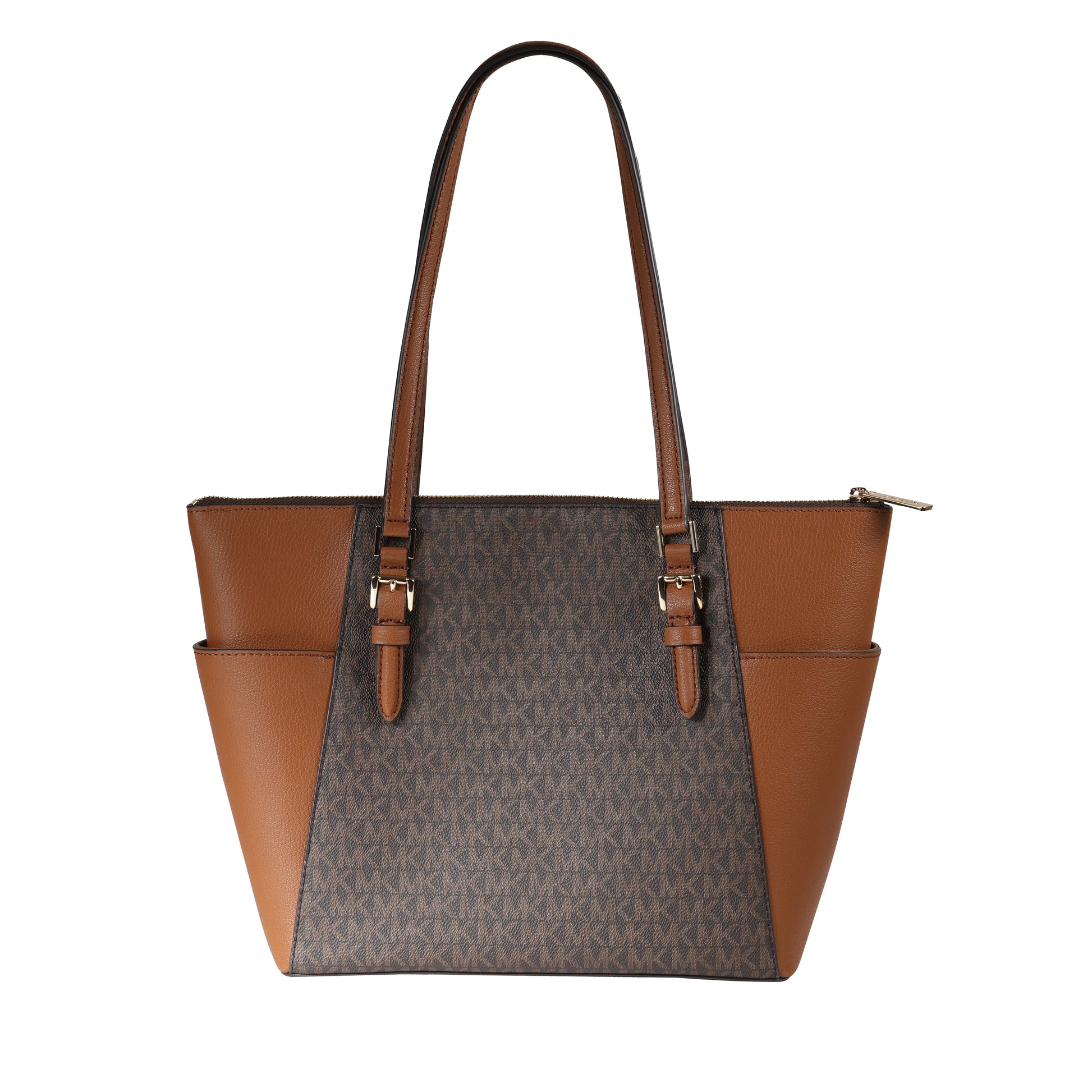 Michael Kors Charlotte Large Top Zip Tote - Brown - 193599717098