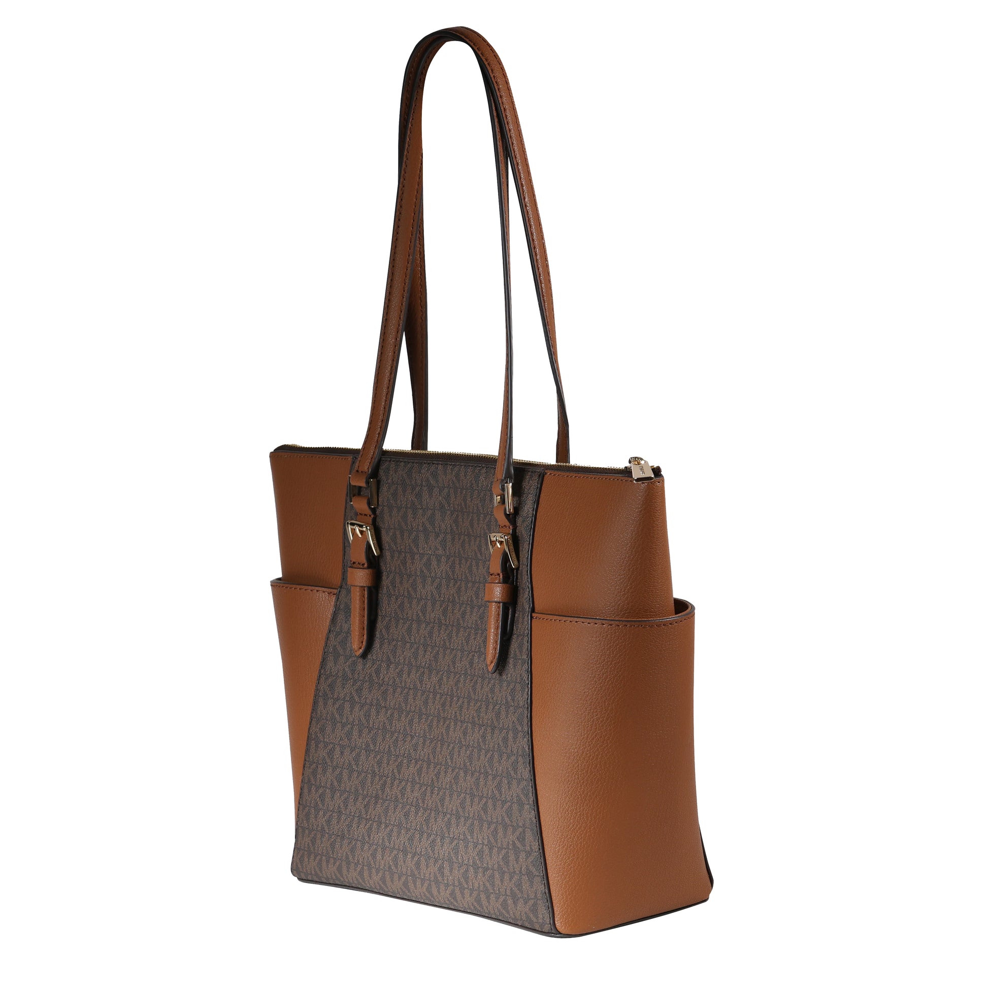 Michael Kors Charlotte Large Top Zip Tote - Brown - 193599717098