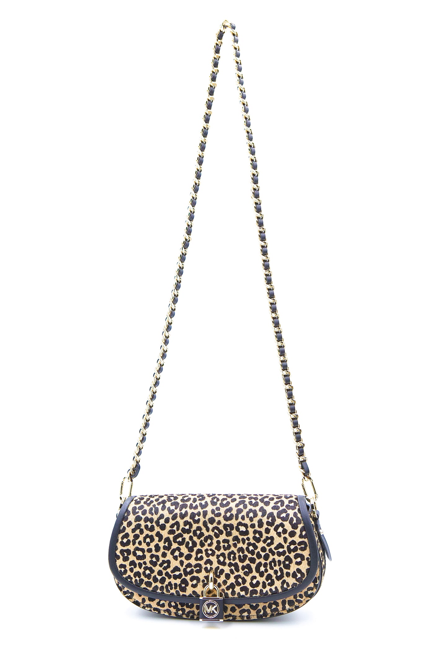 Michael Kors Mila Small Leopard Print Calf Hair Shoulder Bag