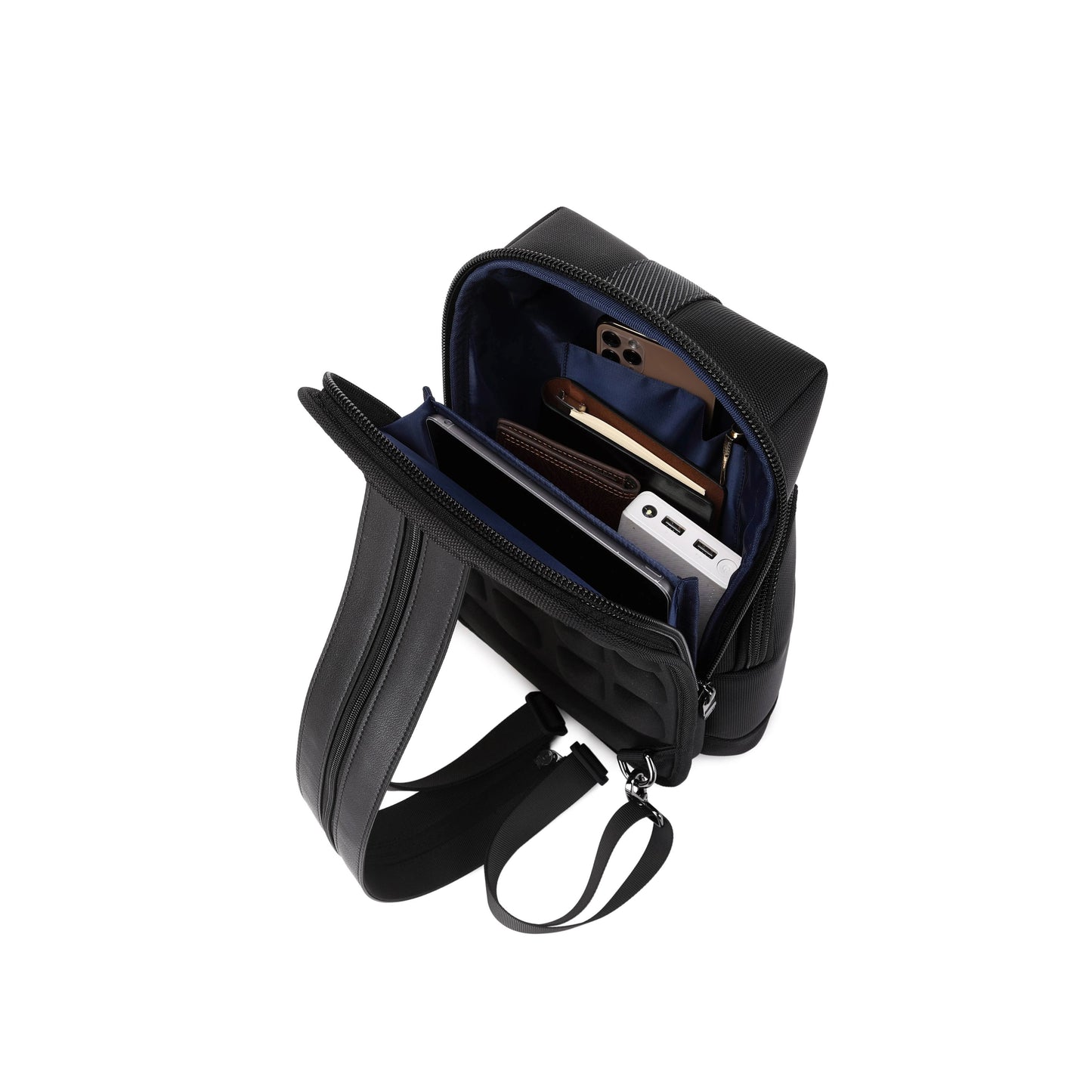 UNOO Kinston Crossbody Backpack - Black