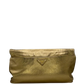 Prada Nappa Leather Flame Clutch Bag Gold Handbag Women’s Designer