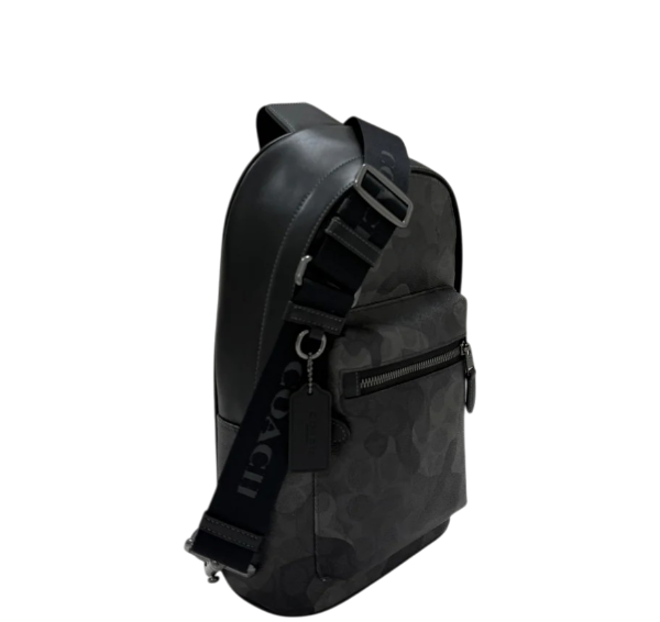 Coach West Pack In Signature Camo Print-Gunmetal/Grey Multi