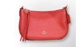 Coach -Sutton Pebbled Leather Crossbody Shoulder Bag -  Tangerine Orange