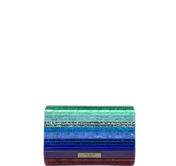 Kurt Geiger Party Eagle Clutch Bag - Blue Multi
