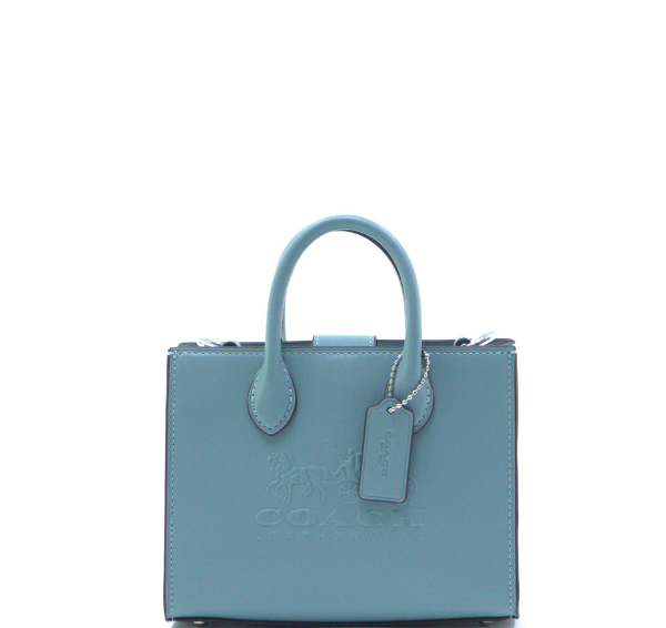 Coach Ace Top Handle Leather Tote Bag - Aquamarine