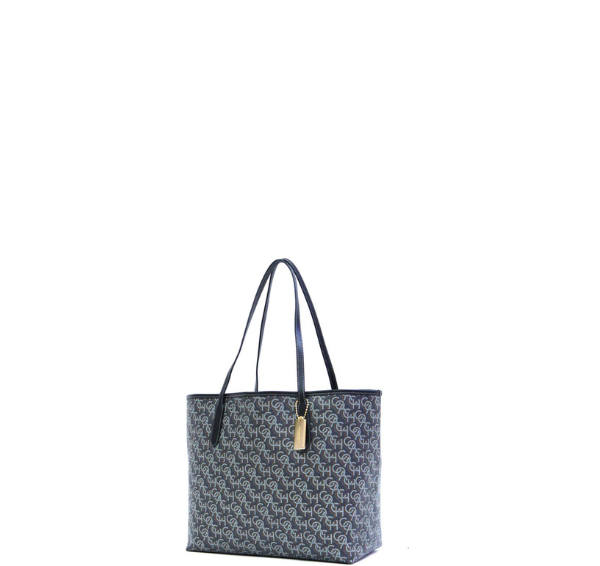 Coach City Tote With Coach Monogram Print - Black