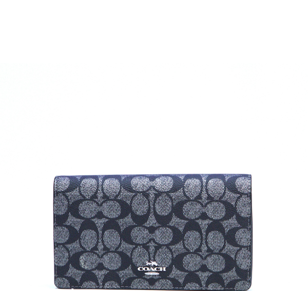 Anna Foldover Clutch Crossbody Bag In Signature Canvas - Silver/Gunmetal Multi