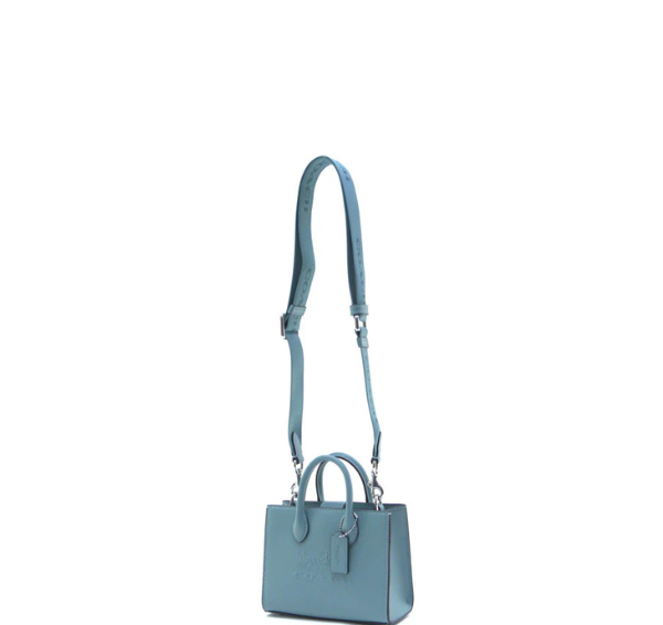 Coach Ace Top Handle Leather Tote Bag - Aquamarine