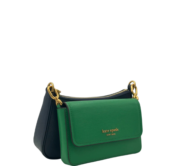 Kate Spade Double Up Colorblocked Crossbody - Green
