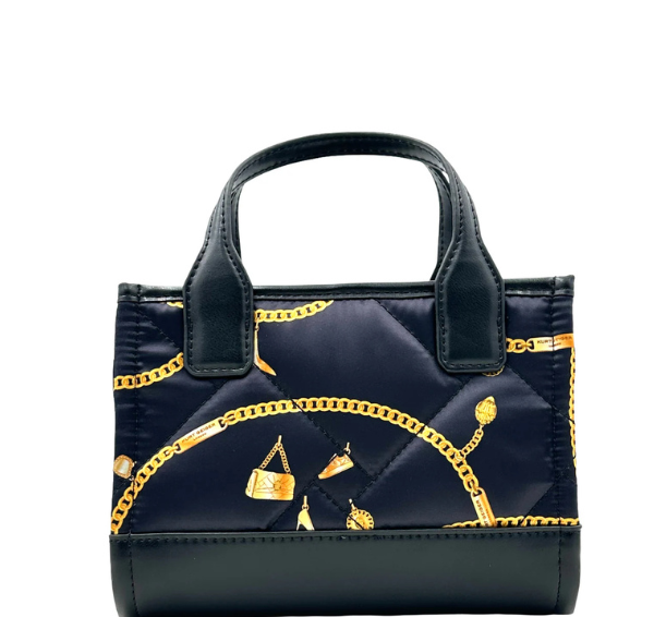 Kurt Geiger London Extra Small Quilted Recycled Square Shopper Tote Bag - Black