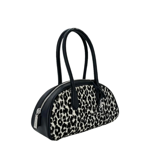 Michael Kors Lulu Small Handle Animal Print  Satchel -Black Multi