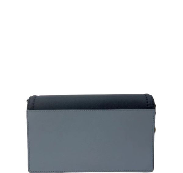 Michael Kors Colorblock Crossbody Bag – Blue & Grey – Gold Chain Strap