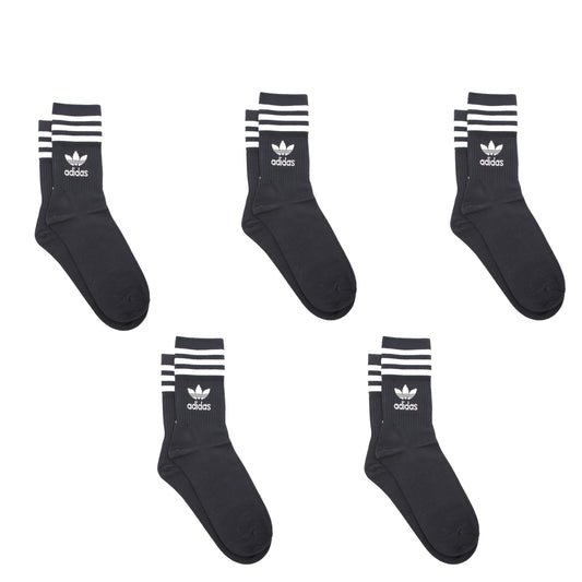 adidas Originals 5 Pack Crew Socks - Black / White