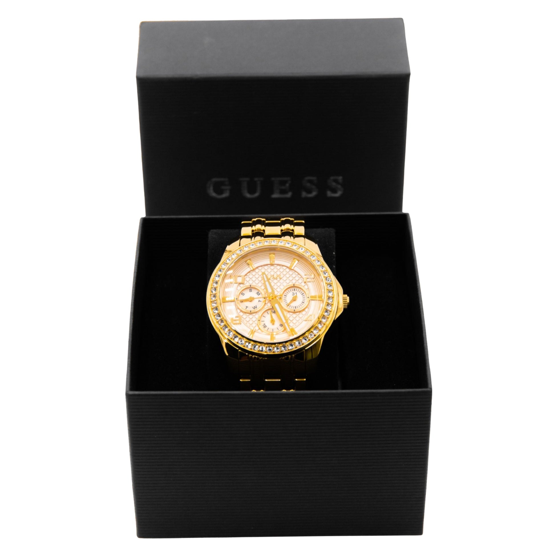GUESS Women's Exec Multi Dial Crystal Watch - W0147L2 - 5904329824130