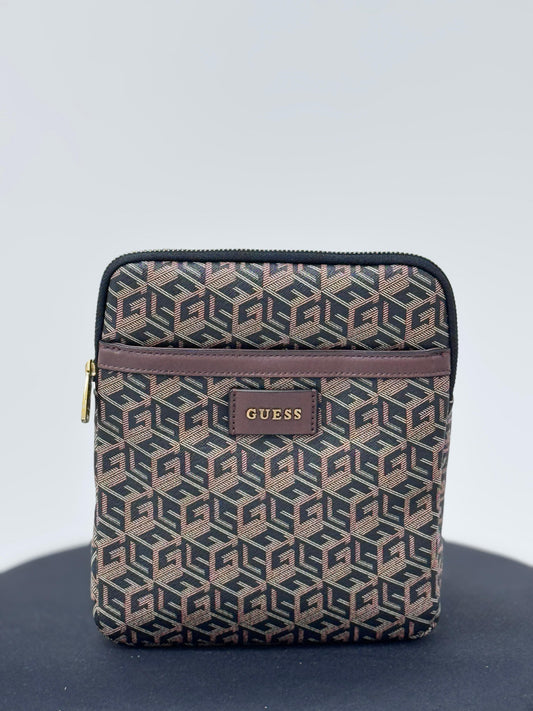 Guess Ederlo Crossbody Shoulder Bag - Black Brown