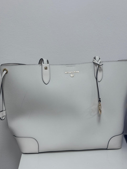 Michael Kors Edith Drawstring Travel Tote Shoulder Bag - Soft White