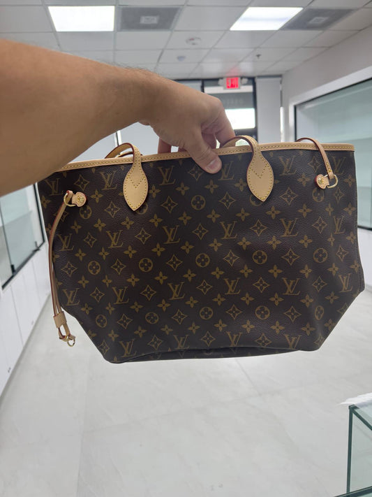 Louis Vuitton Monogram Neverfull Tote Bag- Brown
