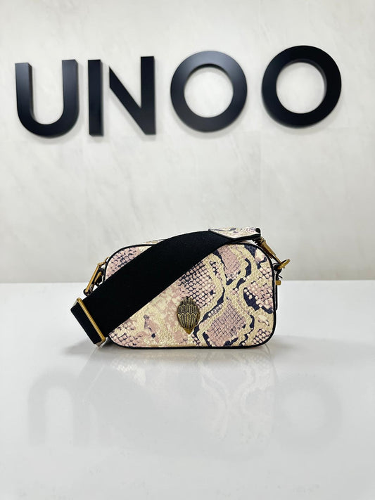 Kurt Geiger Shoreditch Small Crossbody Gold Comb Snake - Multi
