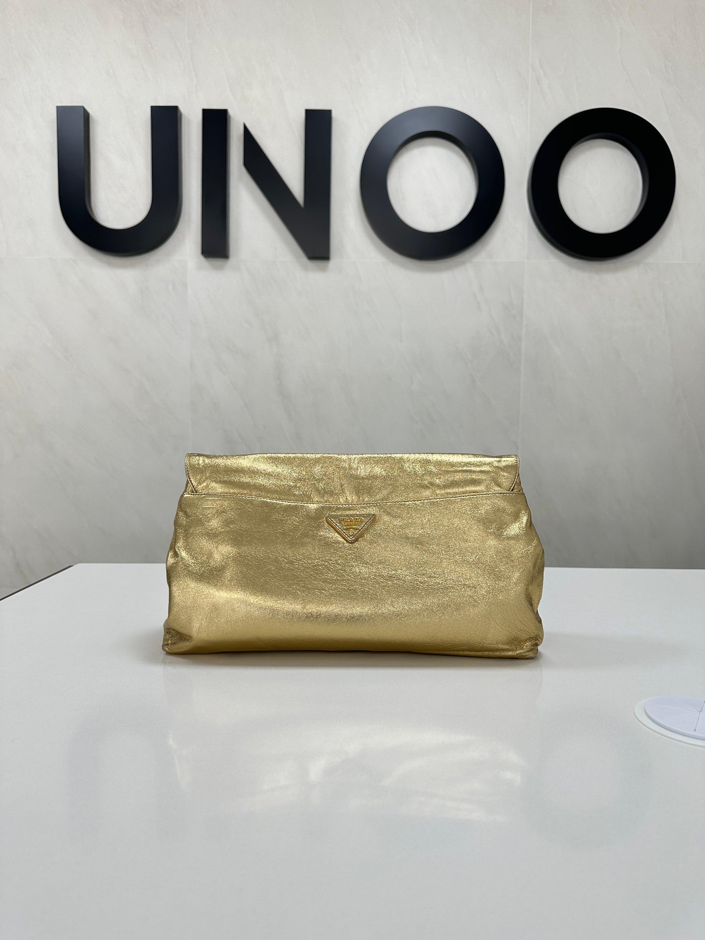 Prada Gold Rock Clutch Bag - PRE OWNED