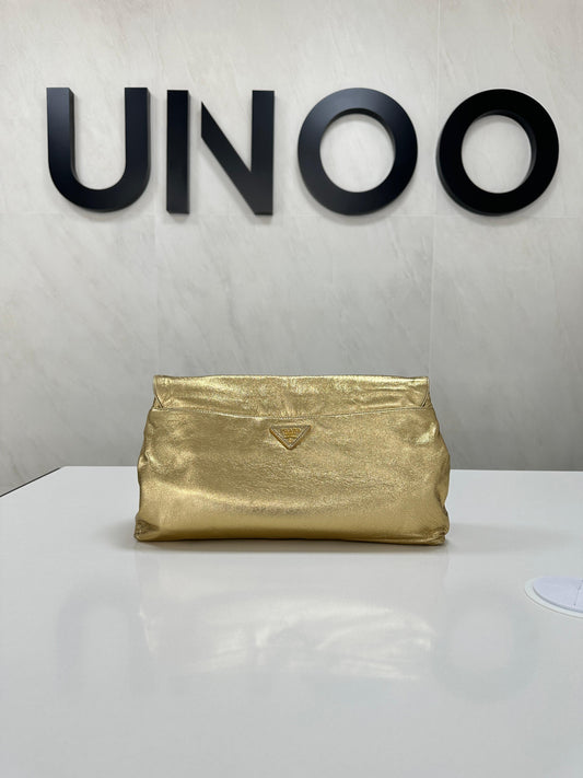 Prada Gold Rock Clutch Bag - PRE OWNED