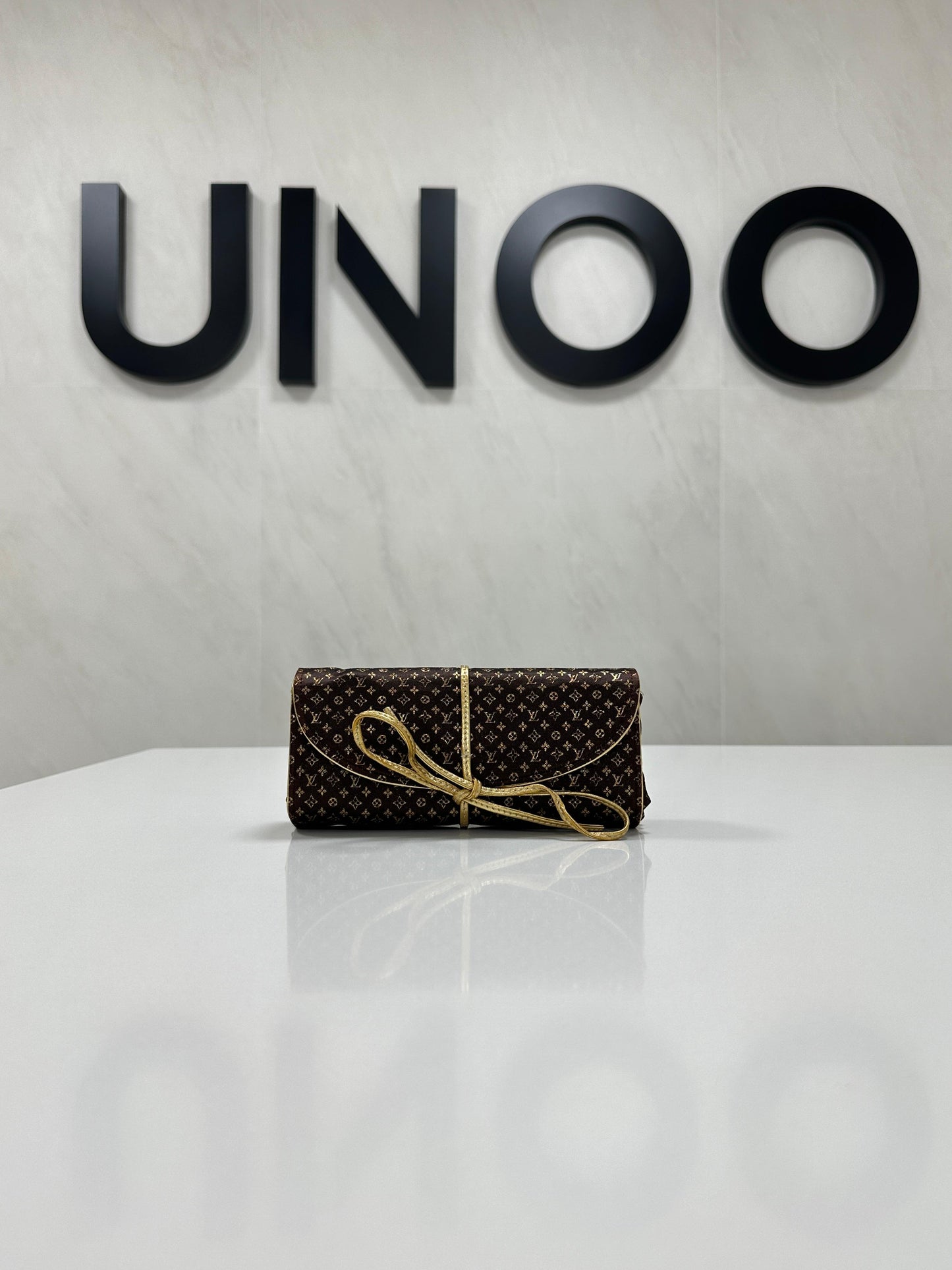 Louis Vuitton Mini Monogram Satin Jewelry Roll Wrap - PRE OWNED