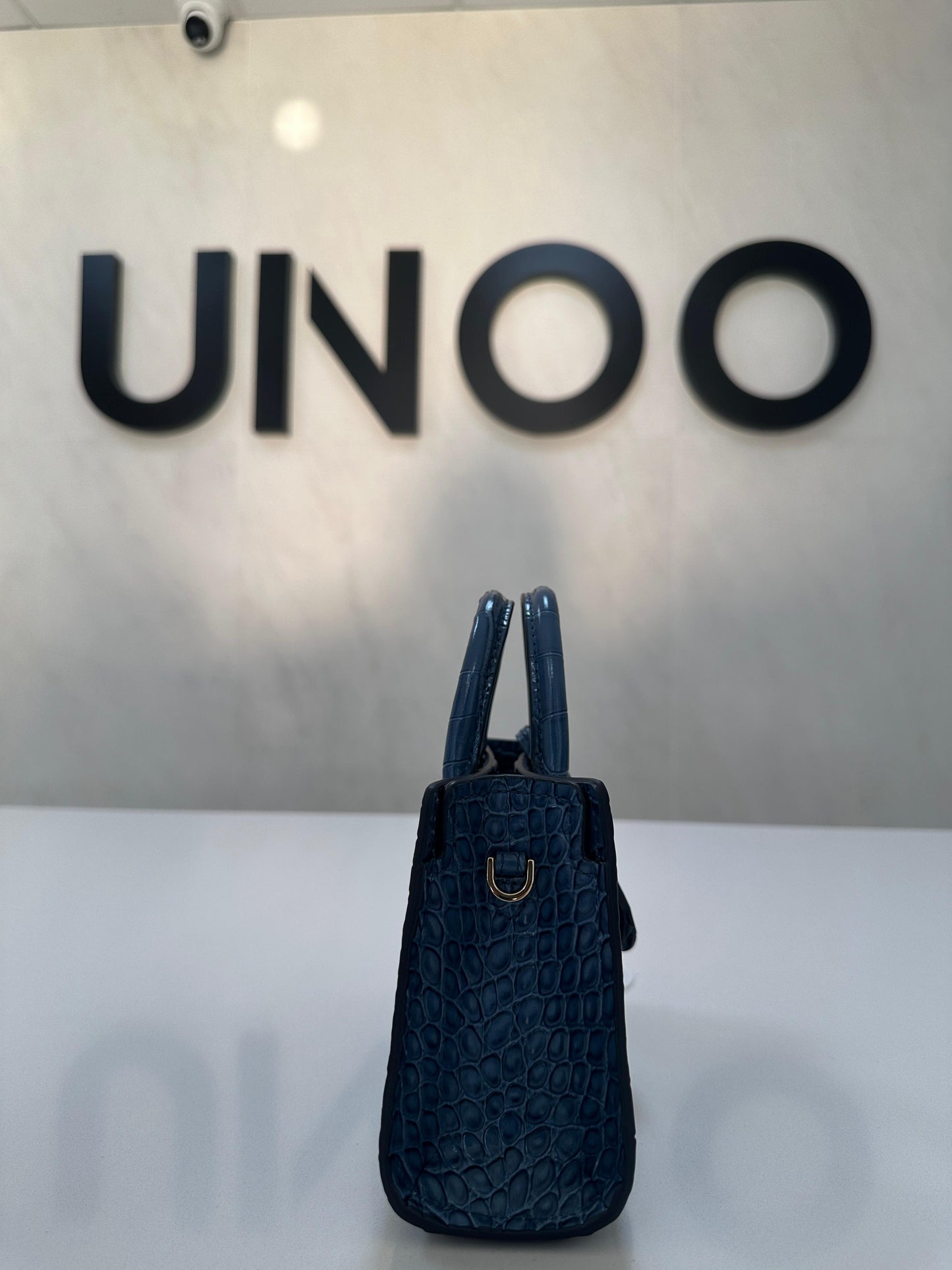 Michael Kors Scarlett Extra Small Embossed Leather Crossbody -Dark Chambray