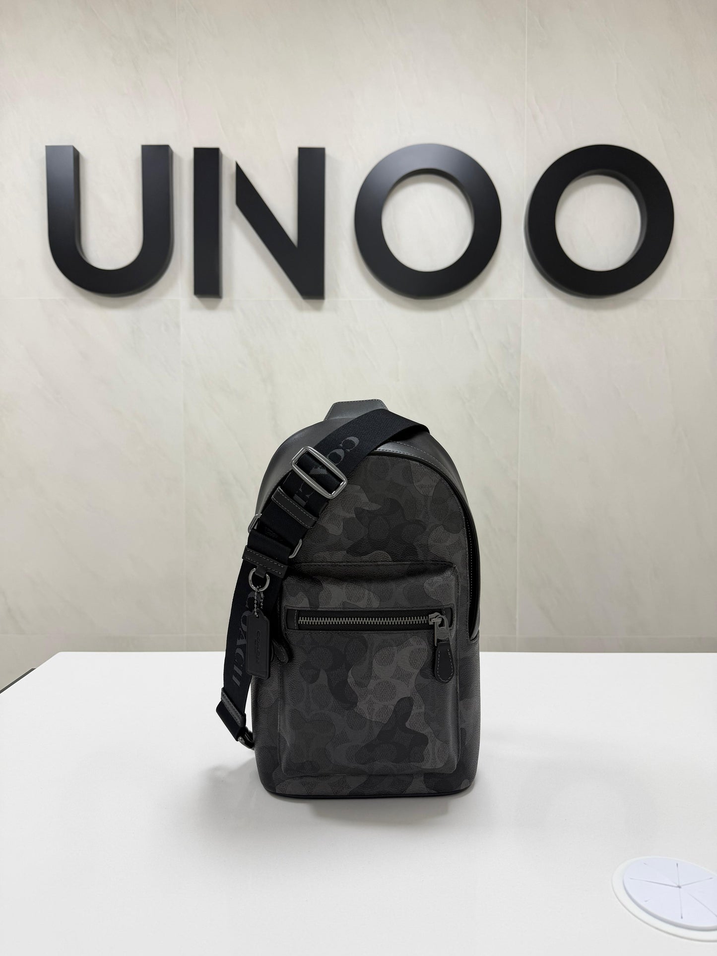Coach West Pack In Signature Camo Print-Gunmetal/Grey Multi