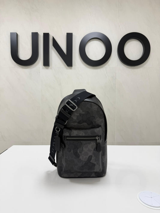 Coach West Pack In Signature Camo Print-Gunmetal/Grey Multi