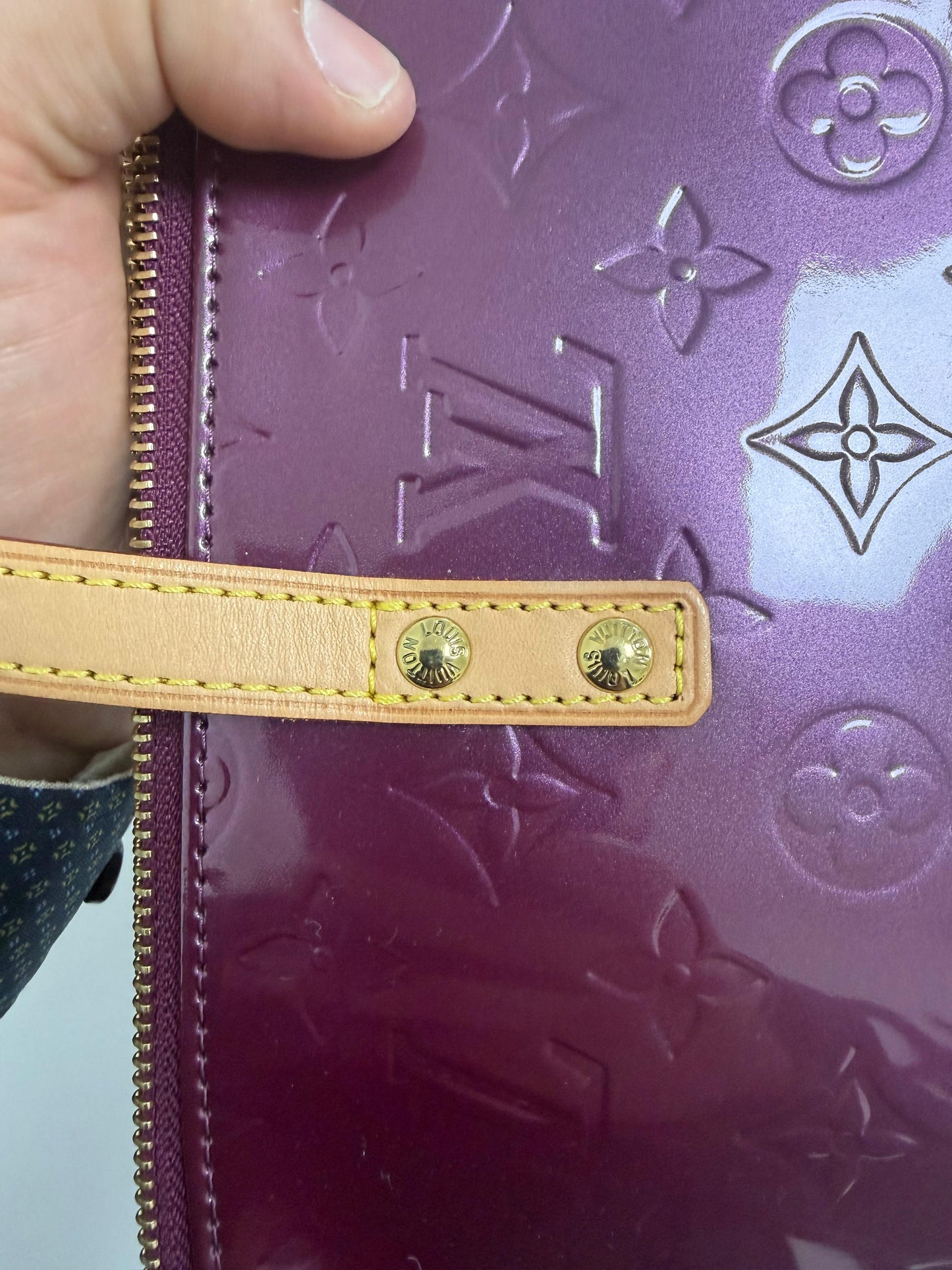 Louis Vuitton Violette Monogram Vernis Bellevue PM Bag - PRE OWNED