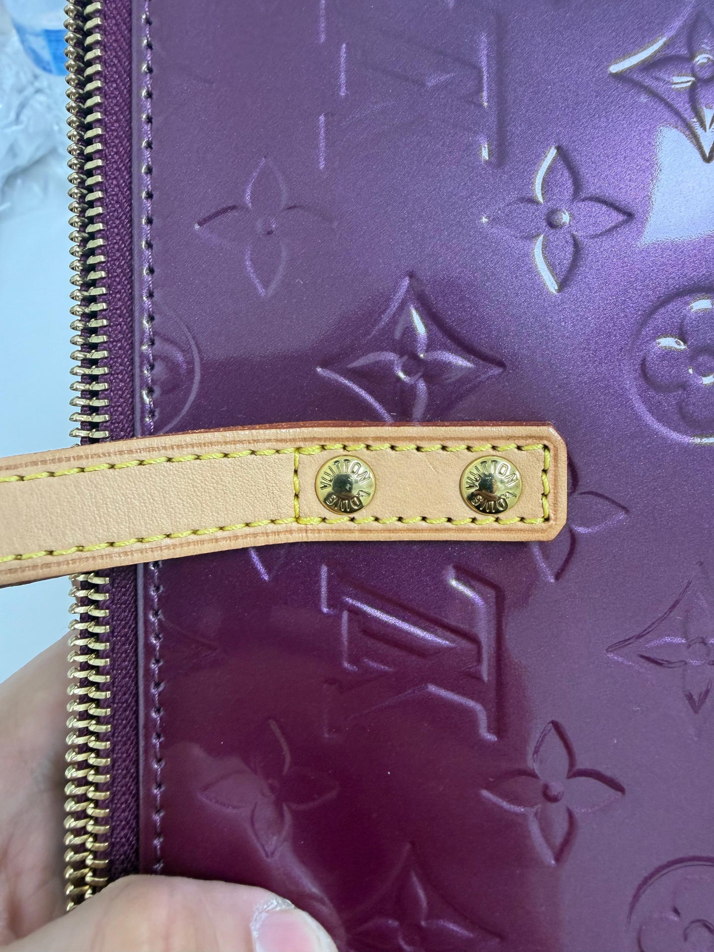 Louis Vuitton Violette Monogram Vernis Bellevue PM Bag - PRE OWNED