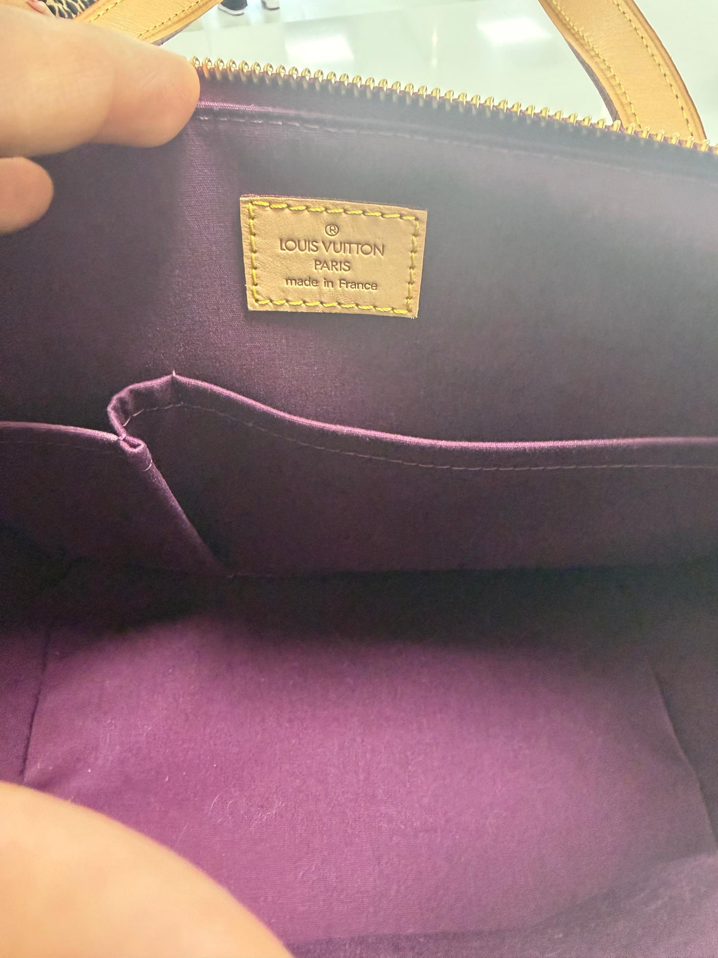Louis Vuitton Violette Monogram Vernis Bellevue PM Bag - PRE OWNED