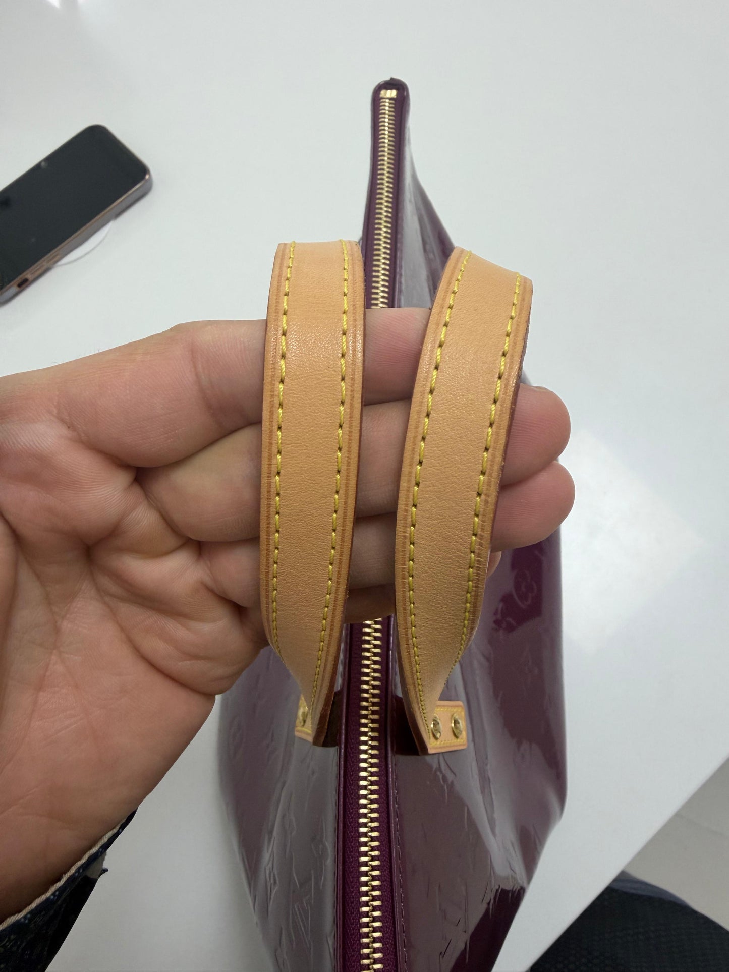 Louis Vuitton Violette Monogram Vernis Bellevue PM Bag - PRE OWNED