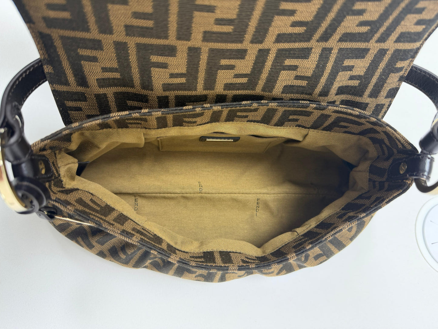 Fendi Tobacco Zucca Canvas and Leather Chef Shoulder Bag - PRE OWNED
