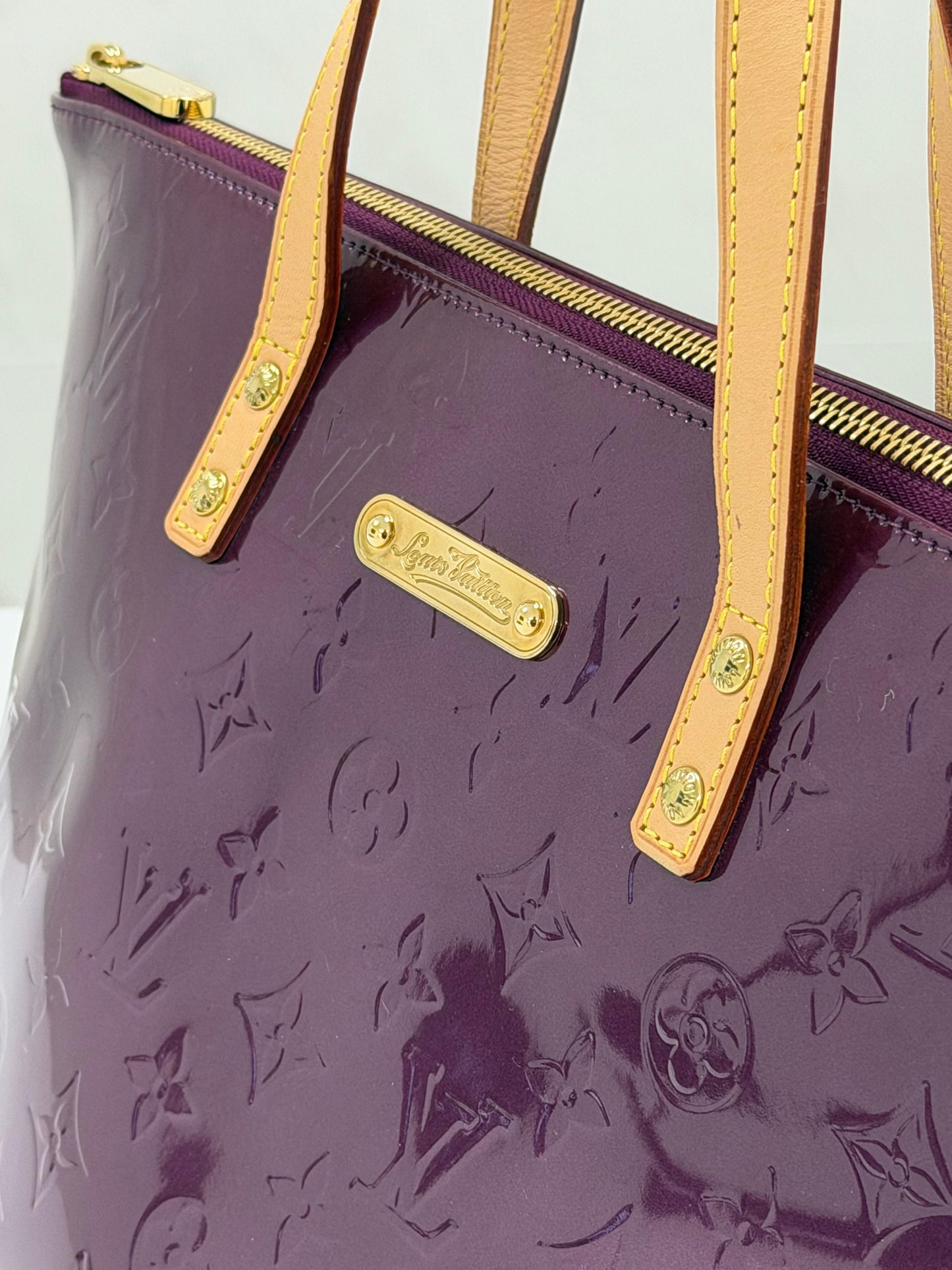 Louis Vuitton Violette Monogram Vernis Bellevue PM Bag - PRE OWNED