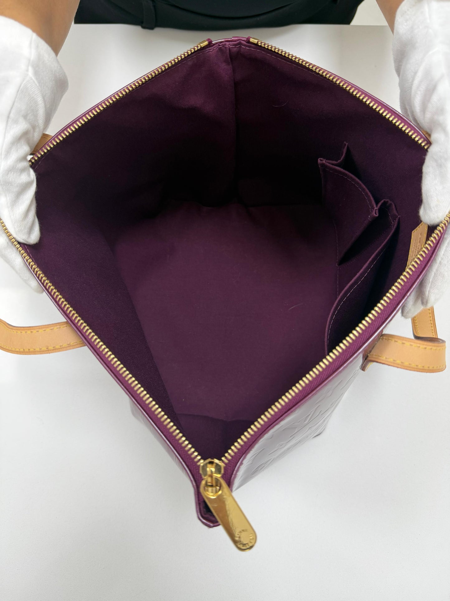 Louis Vuitton Violette Monogram Vernis Bellevue PM Bag - PRE OWNED
