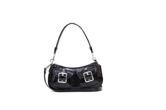 Caoach Ashton Baguet Bag - Black