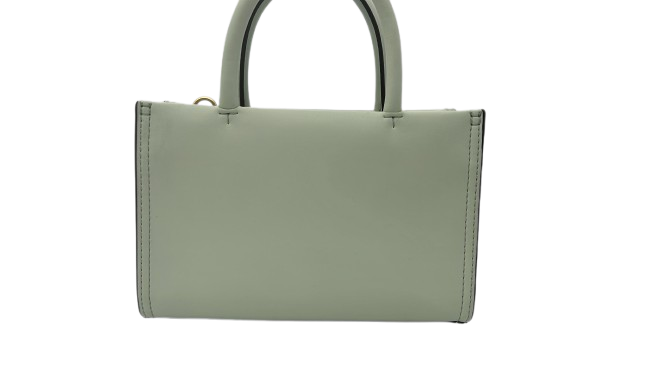 Tory Burch Mini Ella Leather Tote Bag – Green – Double T Logo Handbag New W/O Tags